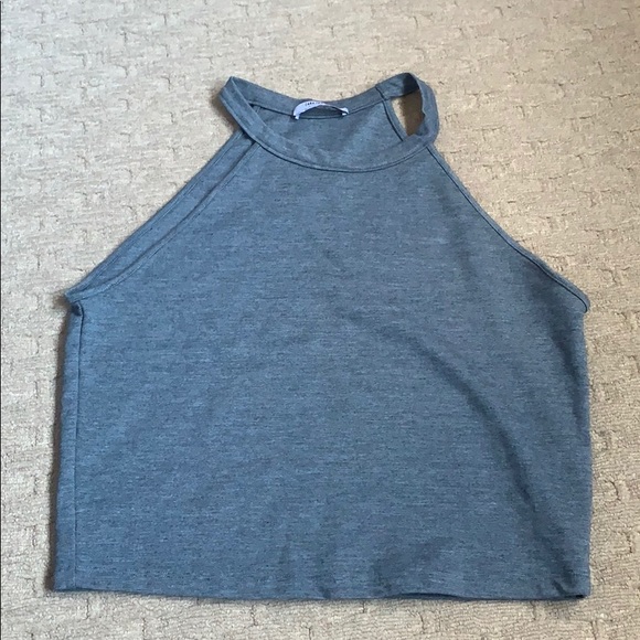 Zara Charcoal Grey Cropped Tank - Picture 1 of 1